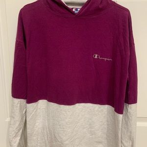 VTG champion hooded long sleeve shirt